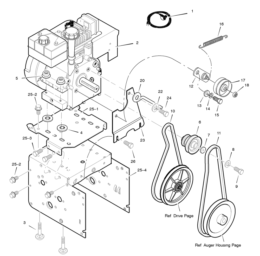 Engine Diagram and Parts List for C950-52409-0 2004 Briggs and Stratton Snow Blower